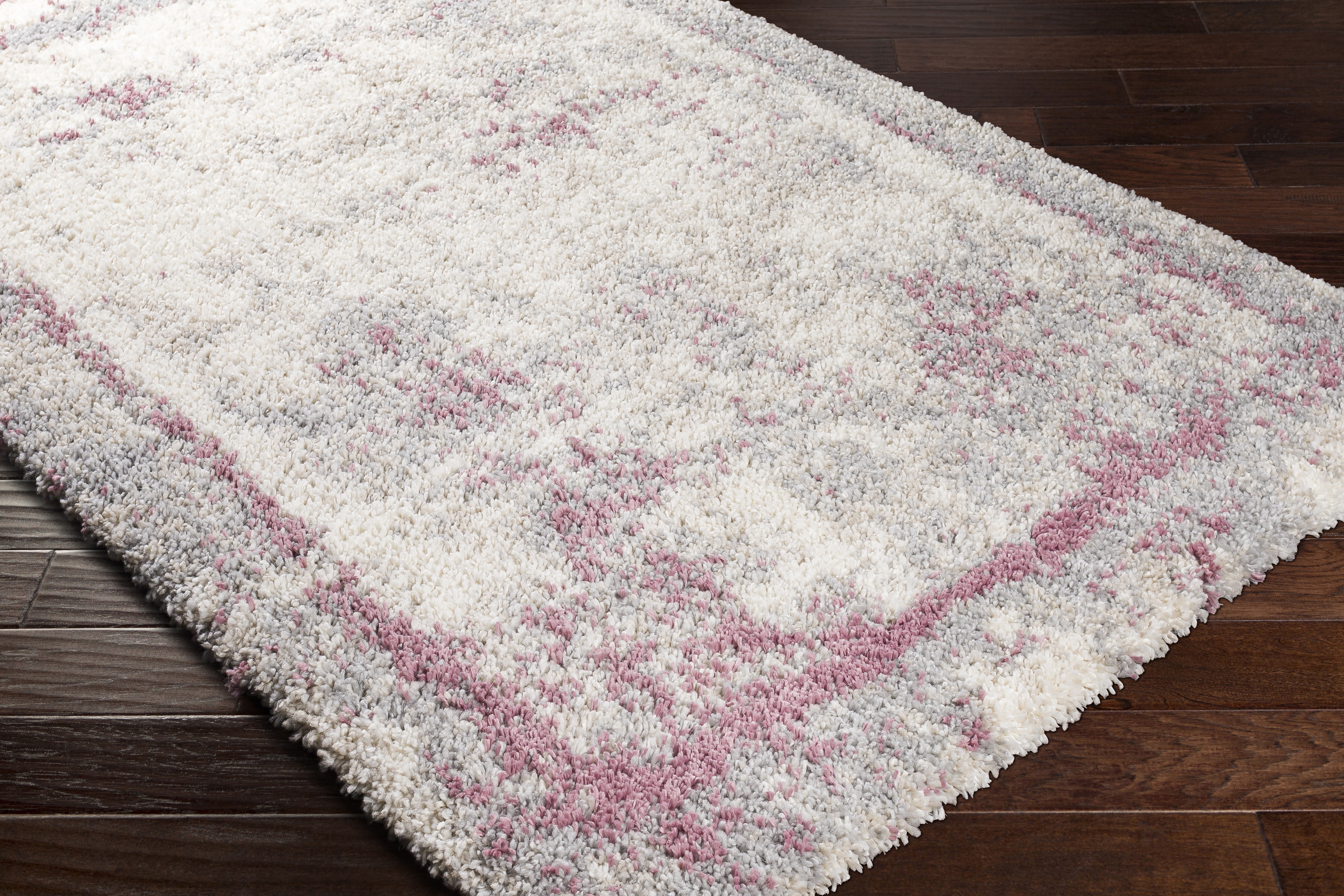 Eskimo Shag Rug, 6'7" x 9', Pink - Image 1