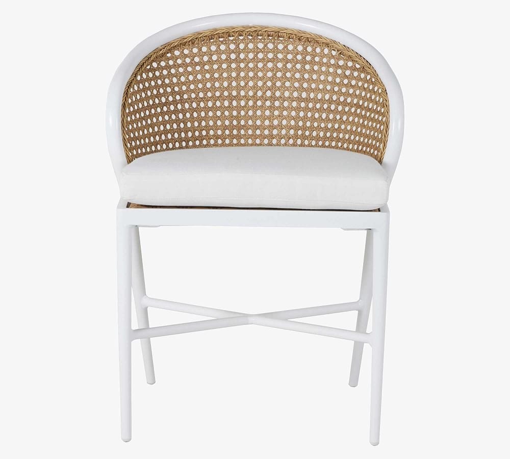 Berengar Dining Side Chair Cushion, Sunbrella(R) - Outdoor Linen; Dove - Image 0