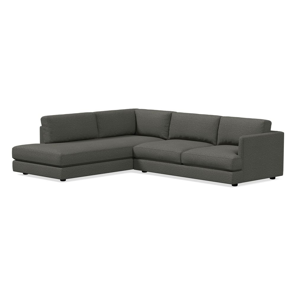 Haven 106" Left Multi Seat 2-Piece Bumper Chaise Sectional, Standard Depth, Twill, Slate - Image 0