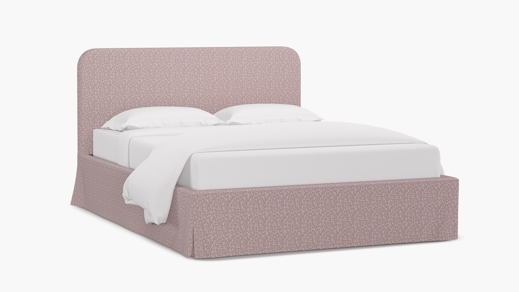 Skirted Platform Bed, Flamingo Hele Bay, Queen - Image 1