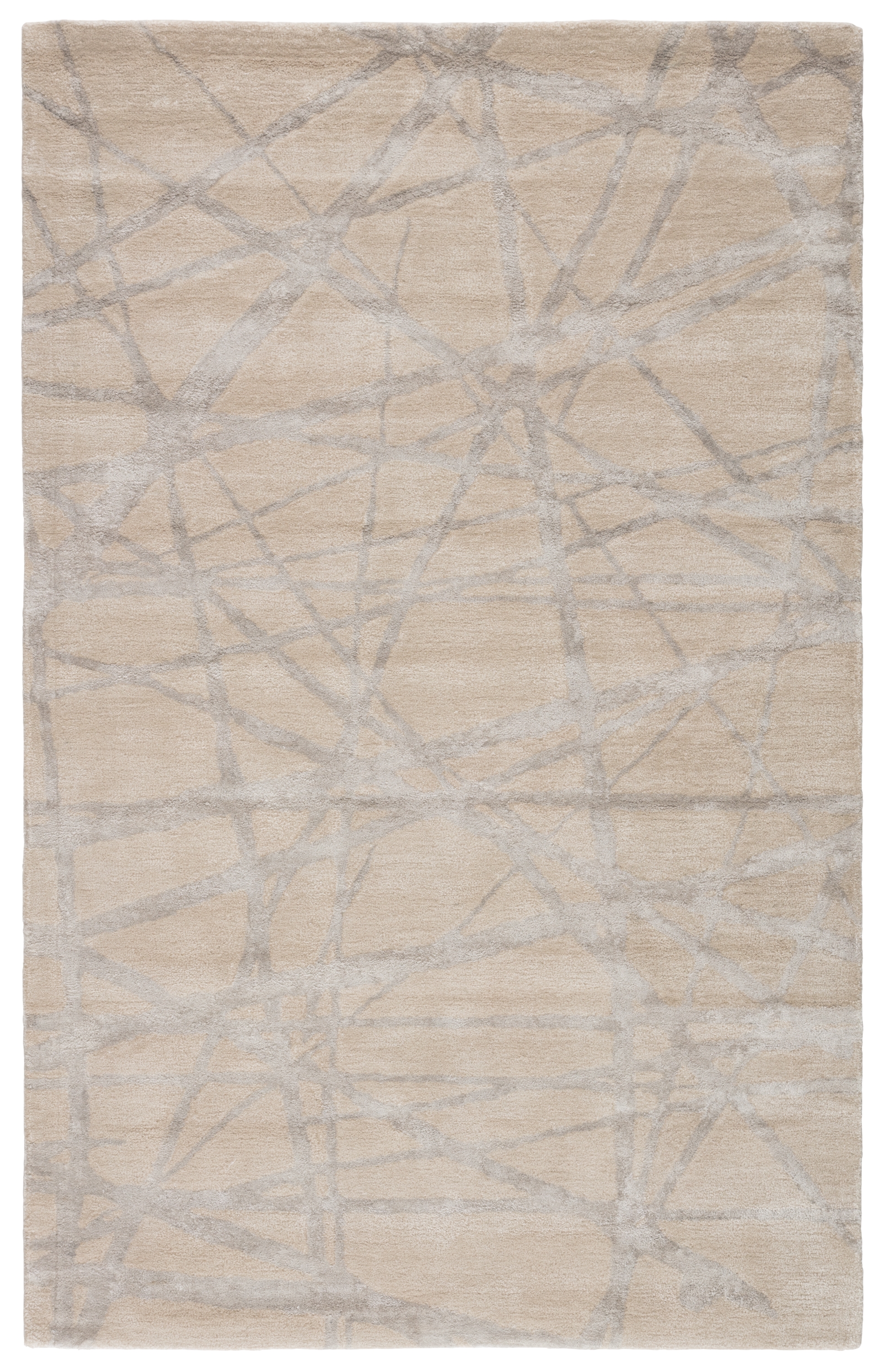 Nikki Chu by Avondale Handmade Abstract White/ Gray Area Rug (8' X 10') - Image 0