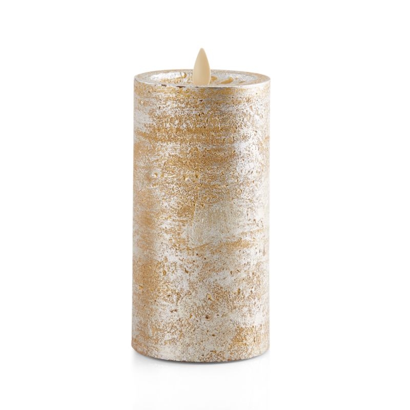 Flicker Champagne 3"x6" Flameless Pillar Candle - Image 2