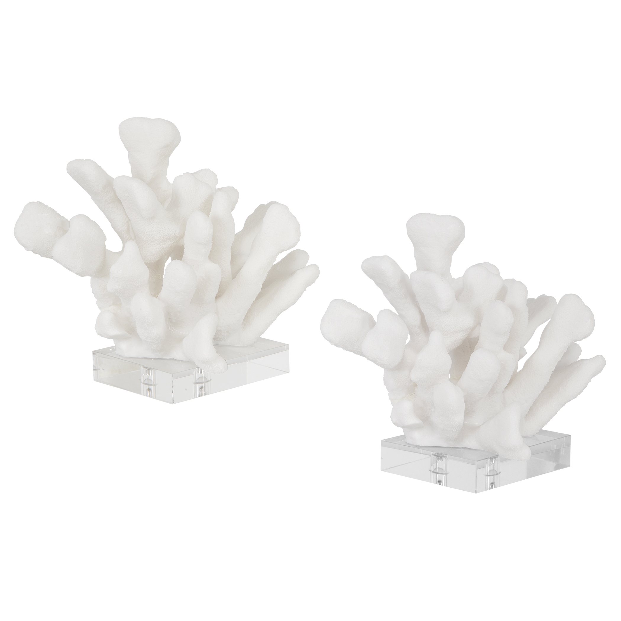 Charbel White Bookends, Set/2 - Image 3