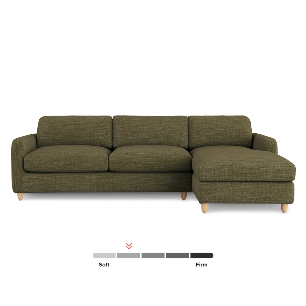 Vati 114" Right Storage Sleeper Sectional - Natural Oak and Napa Moss - Image 2