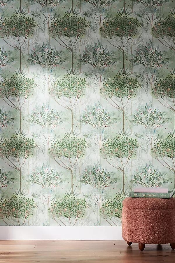 Orchard Green Floral Wallpaper - Image 0