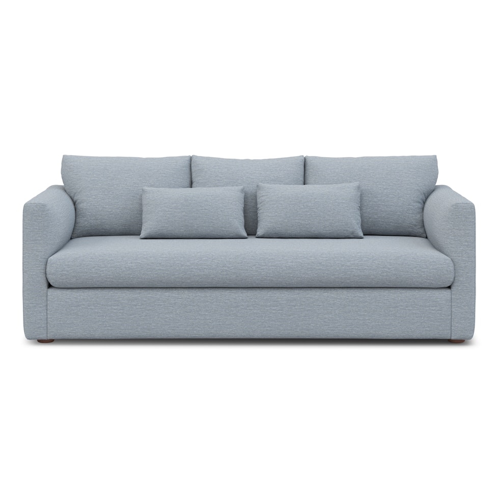 Marina 90" Sofa - Silver Light Blue - Image 1