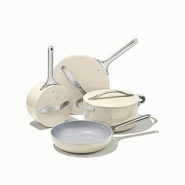 Caraway Non-Toxic Ceramic Caraway Non-Stick Cookware, Set of 4, Cream - Image 0