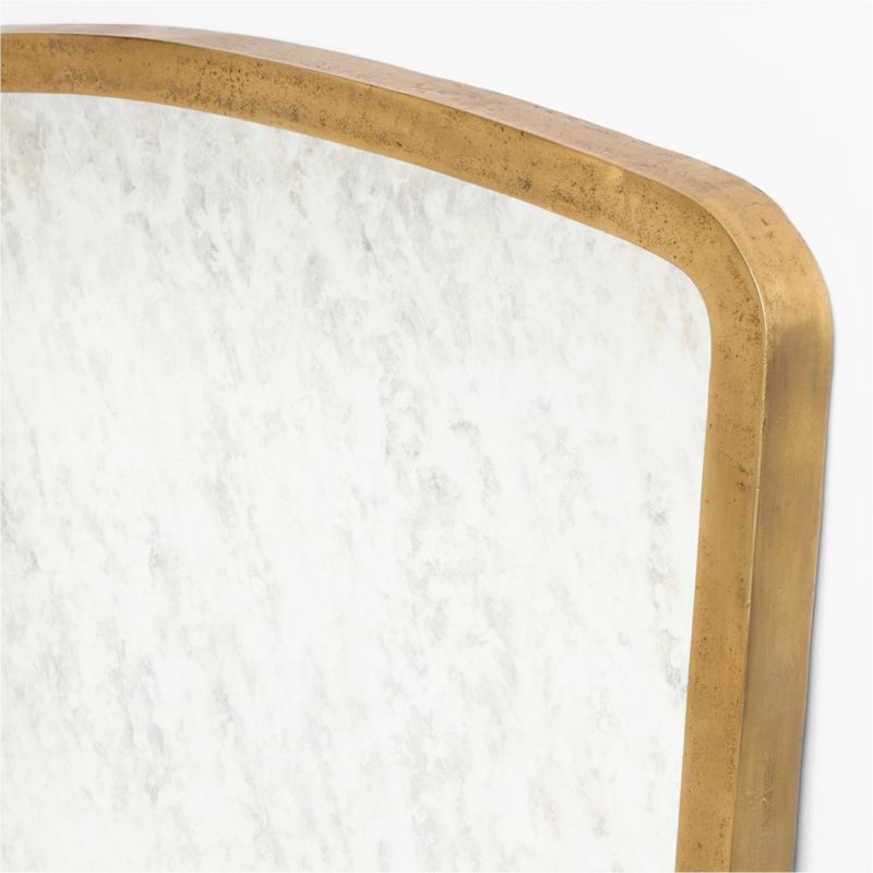 Harrington Brass Patina Metal Floor Mirror 75"x40" - Image 1