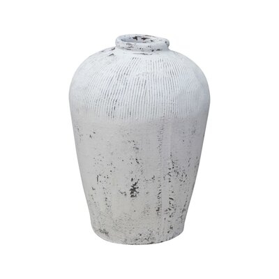 Ummi White 20" Indoor / Outdoor Porcelain Table Vase - Image 0