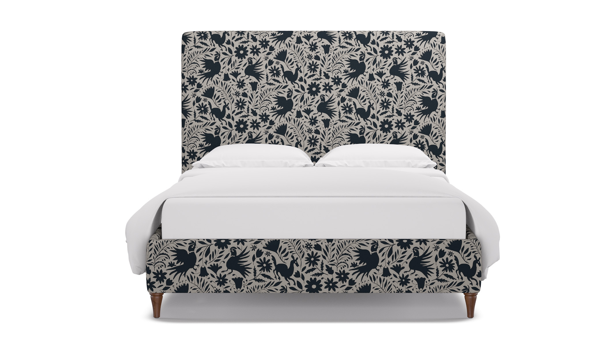 Classic Bed, Ink Frida, Walnut Decorative Tapered Leg, Twin - Image 0