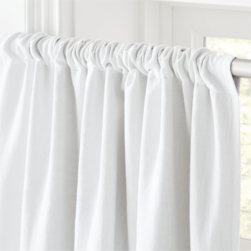 White Linen Blackout Curtain Panel 48"x108" - Image 2