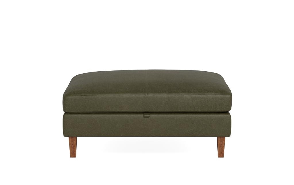 Sloan Leather Storage Ottoman - Image 0