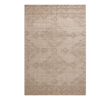 Lillia Recycled Material Synthetic Easy Care Rug, 8' x 10', Neutral - Image 0
