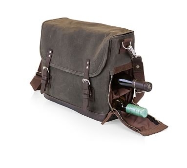 Greenpoint Waxed Canvas Picnic Bag, Set for 2 - Image 0