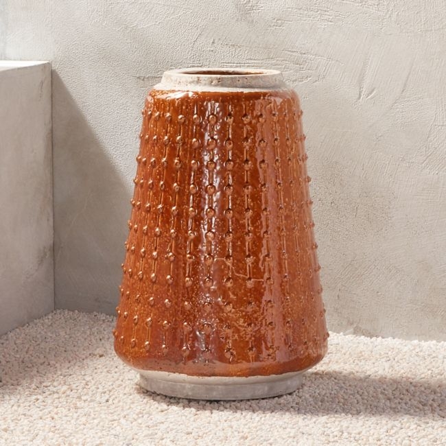 Amber Vase/Planter - Image 0