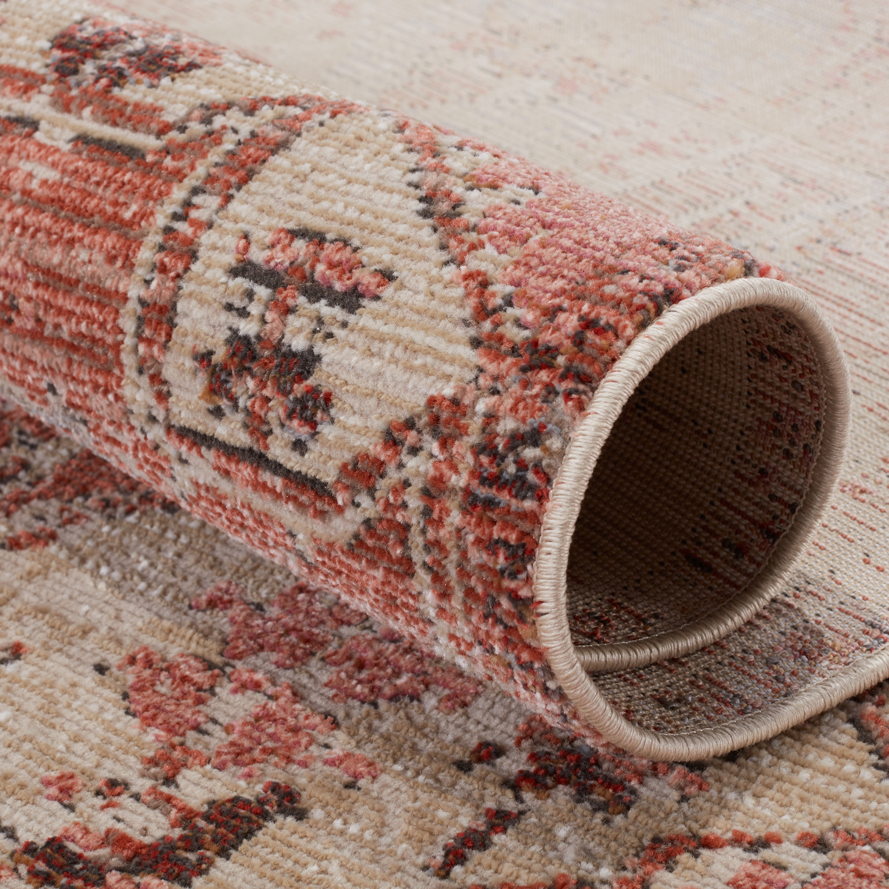 Vibe by Priyah Indoor/ Outdoor Medallion Pink/ Gray Area Rug (9'6"X12'7") - Image 4