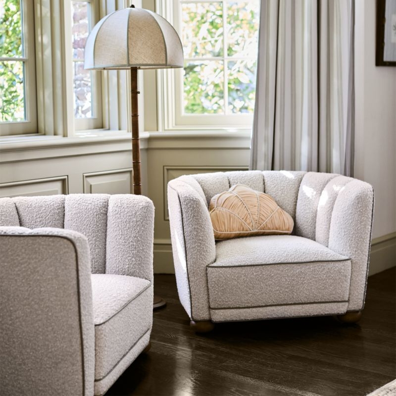 Hatsby Cream Boucle Kids Accent Chair by Jake Arnold - Image 4