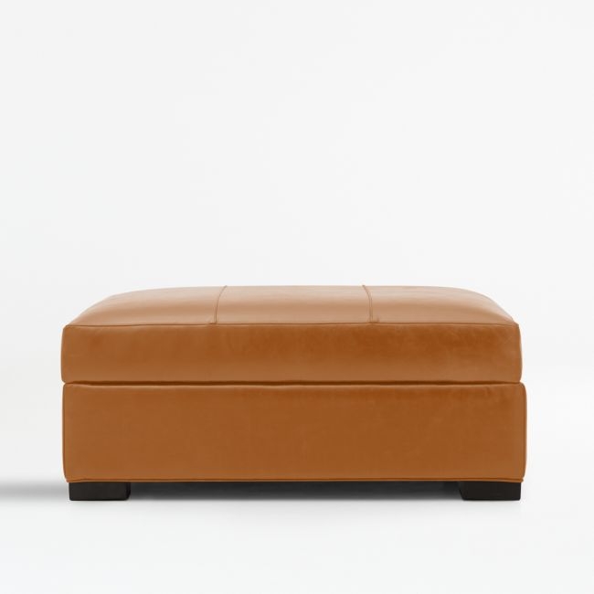 Axis Leather Ottoman and a Half - Image 0