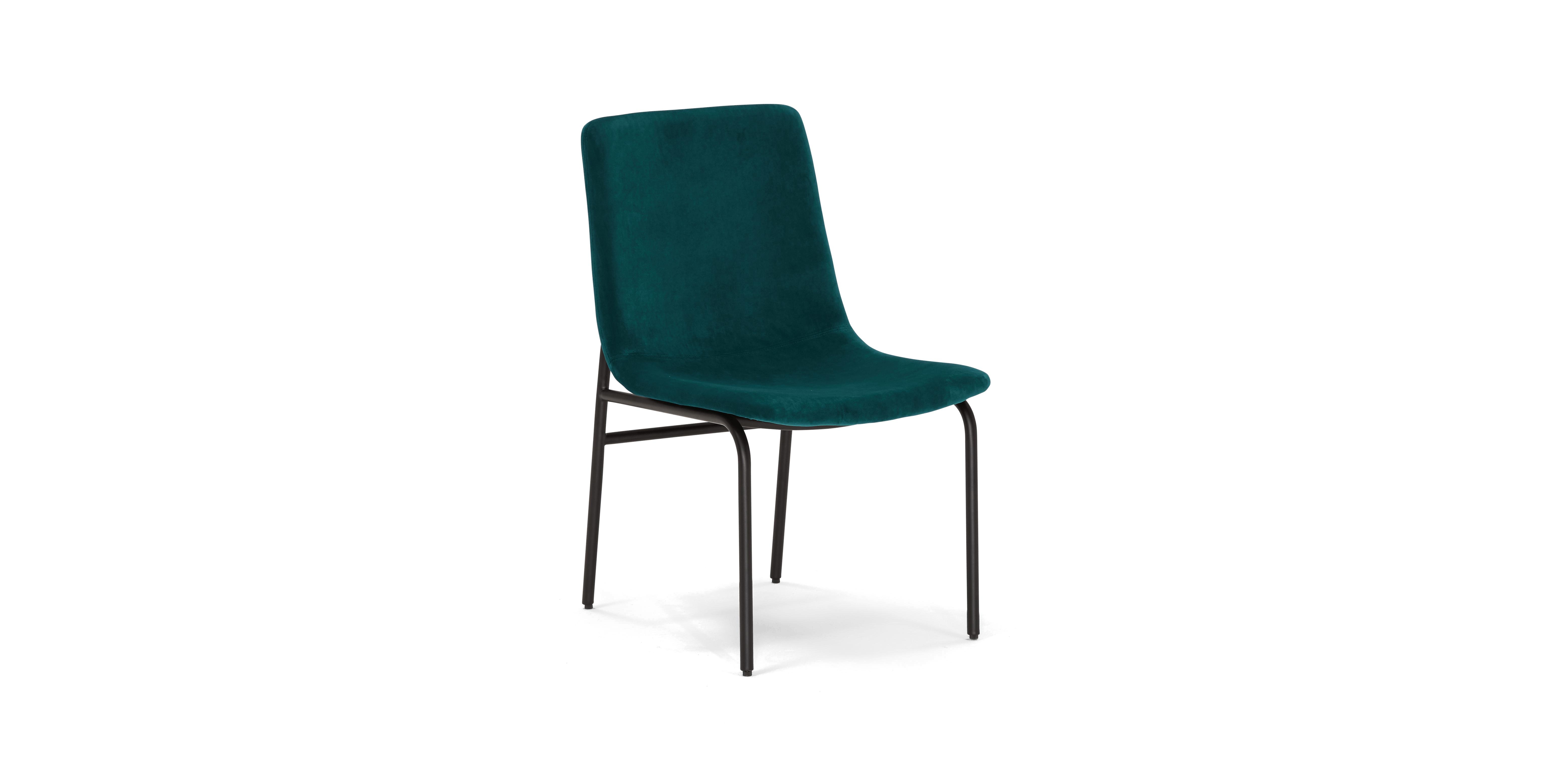 Blue Rae Mid Century Modern Dining Side Chair (Set of 2) - Royale Peacock - Image 1