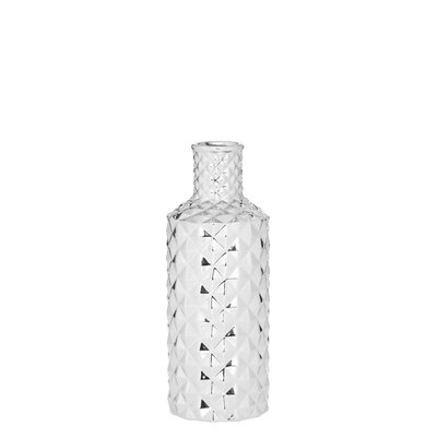 Quilted Ceramic Bottle Vase, 11.5-inch - Image 0