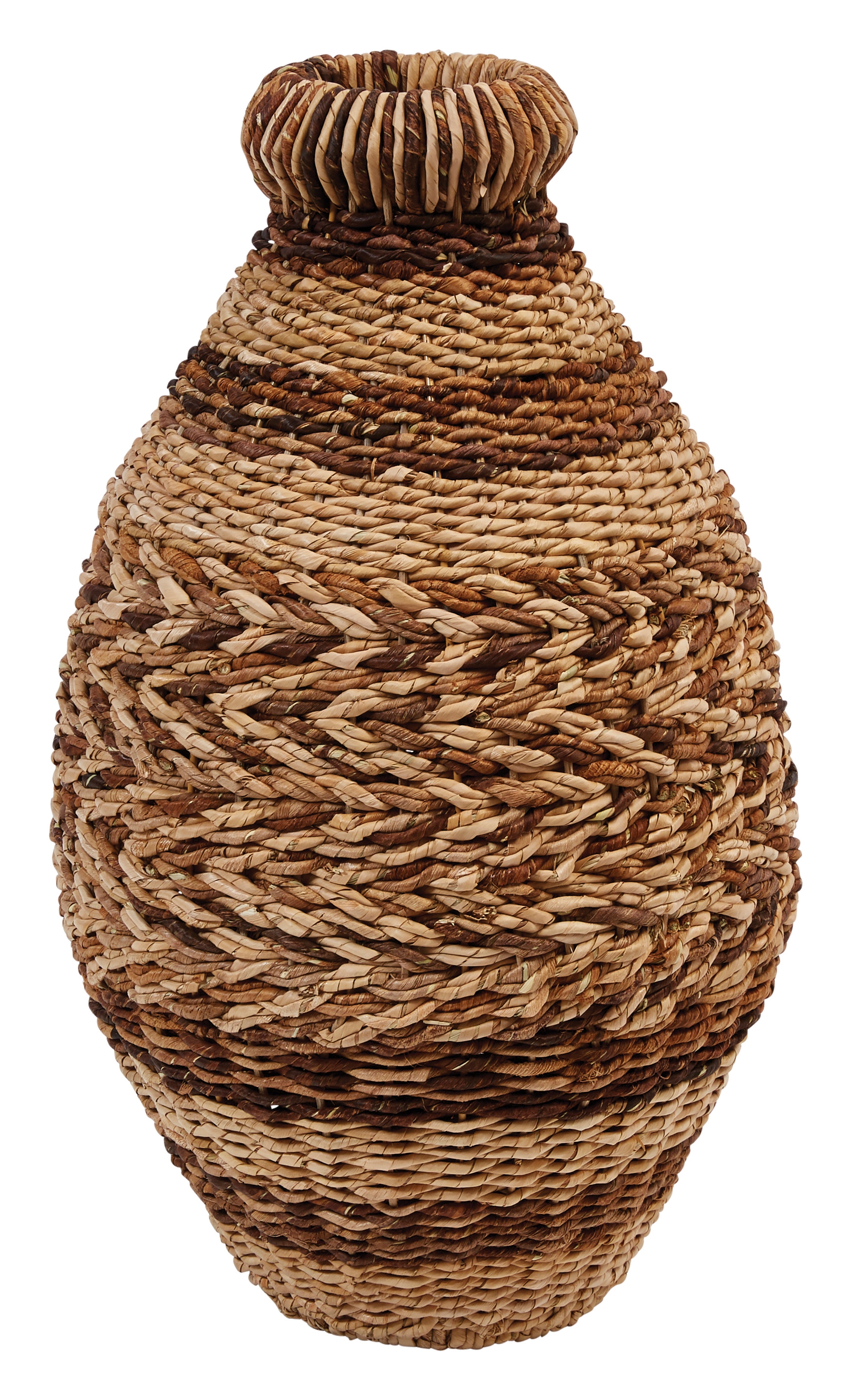 21.5"H Handwoven Abaca & Seagrass Floor Vase - Image 0