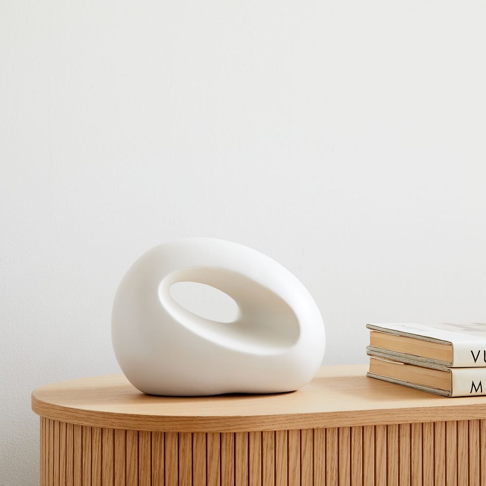 Alba Ceramic Sculptural Objects, White, Small - Image 0