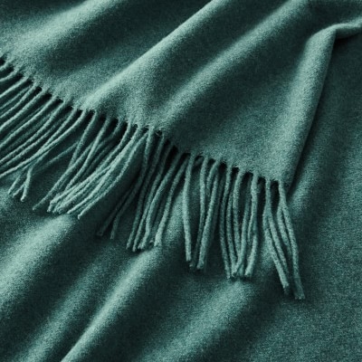 Solid Cashmere Throw, 50" X 65", Chartreuse - Image 3