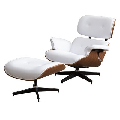 Landes 2 Piece Swivel Lounge Chair and Ottoman - Image 0