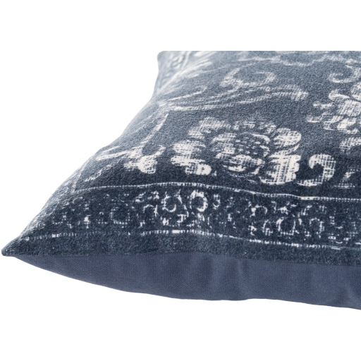 Laurel Lumbar Pillow, 24" x 16", Blue - Image 1