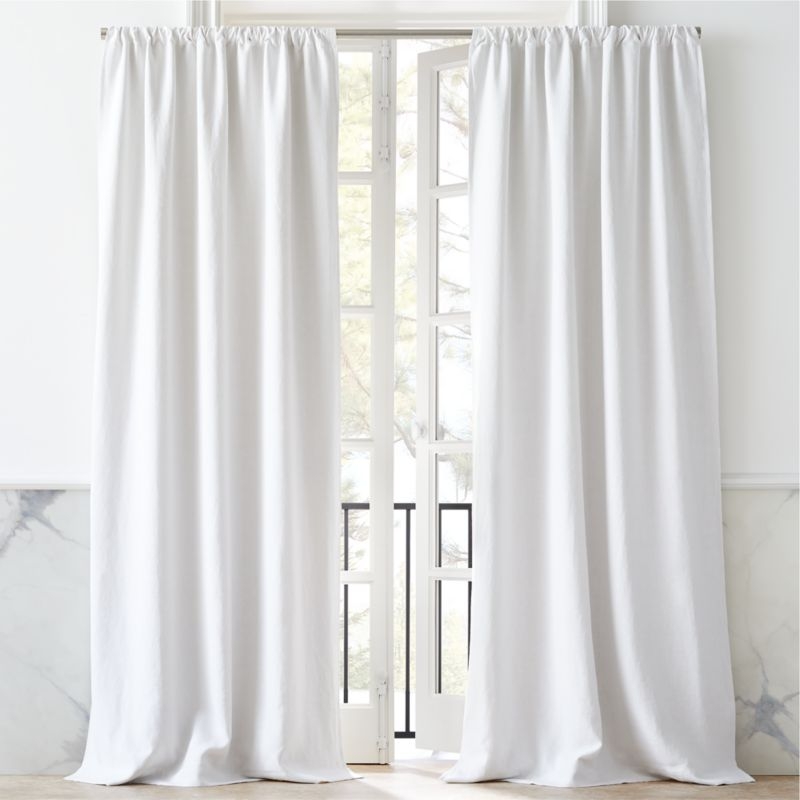 White Linen Blackout Curtain Panel 48"x108" - Image 1