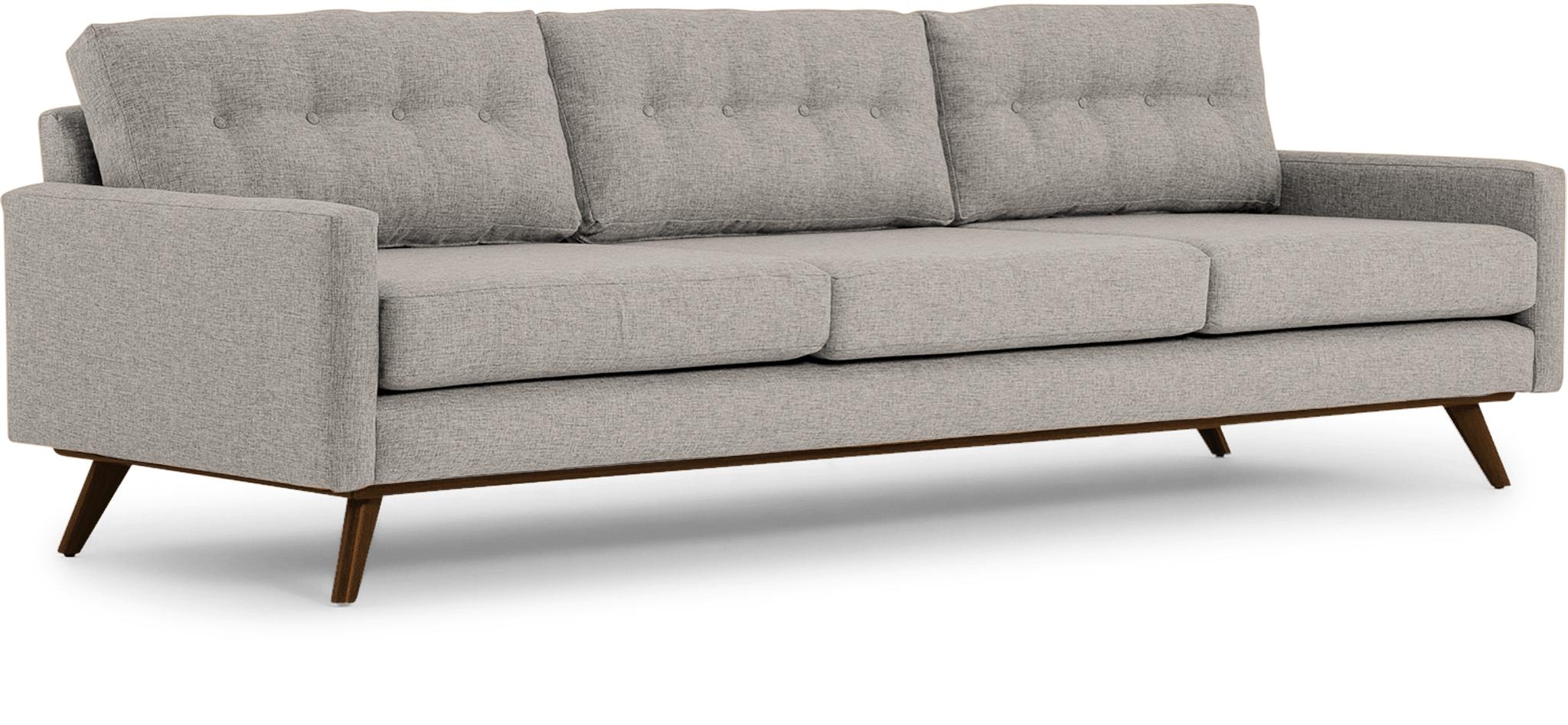 Gray Hopson Mid Century Modern Grand Sofa - Prime Stone - Mocha - Image 1