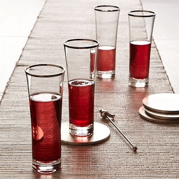 Metallic Rimmed Stemless Wine Glass, Set of 4 - Image 2
