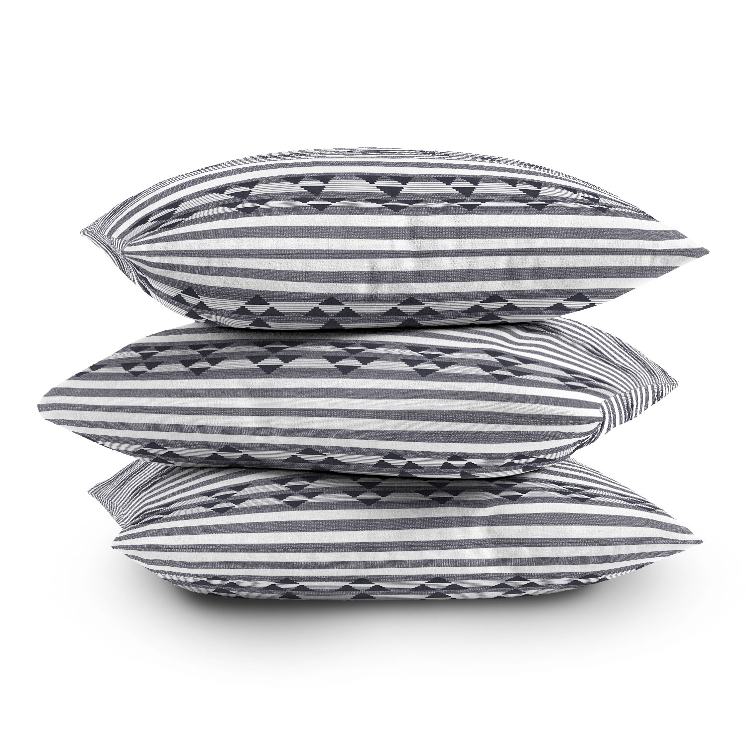 Linen Stripe by Holli Zollinger - Outdoor Throw Pillow 16" x 16" - Image 3