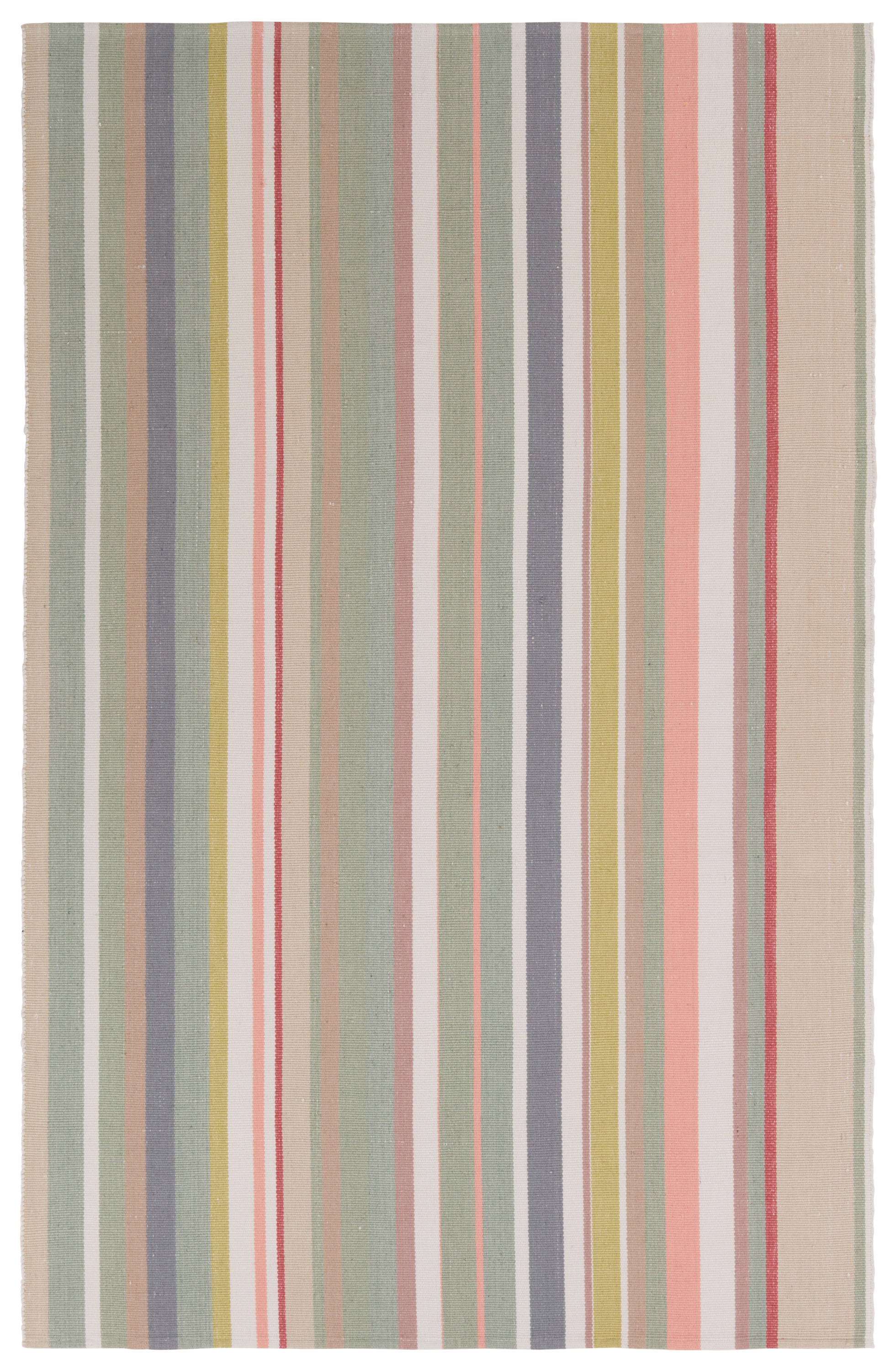 Vibe by Viviana Handmade Striped Multicolor/Pink Area Rug (9'X12') - Image 0