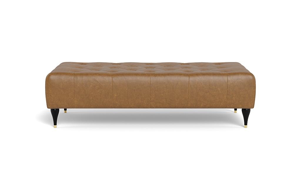Ms. Chesterfield Leather Ottoman by Apartment Therapy - Image 0