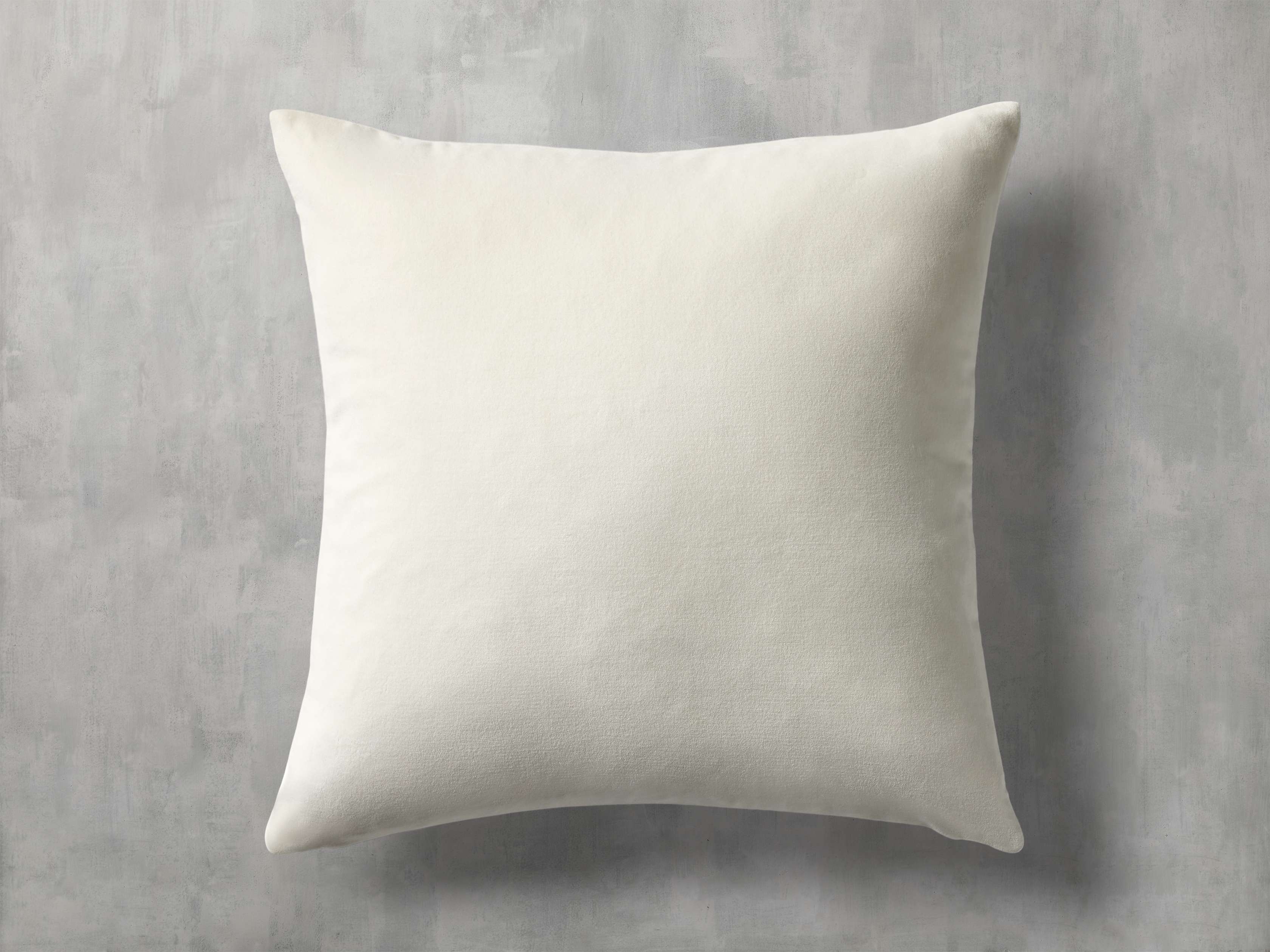 Velvet 22" X Pillow Cover in White  Cashmere  - Image 0