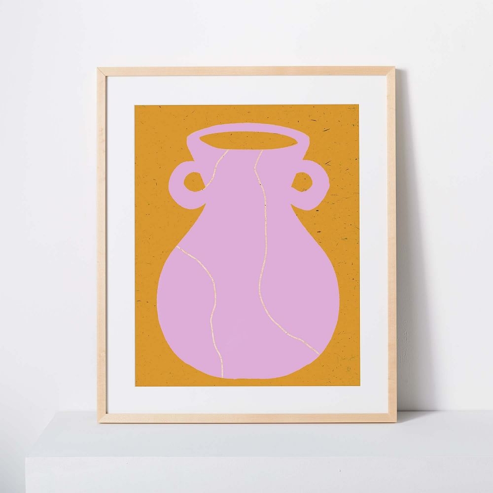 Kate Arends Framed Print, Lilac Vase, 11"x14" Framed - Image 0