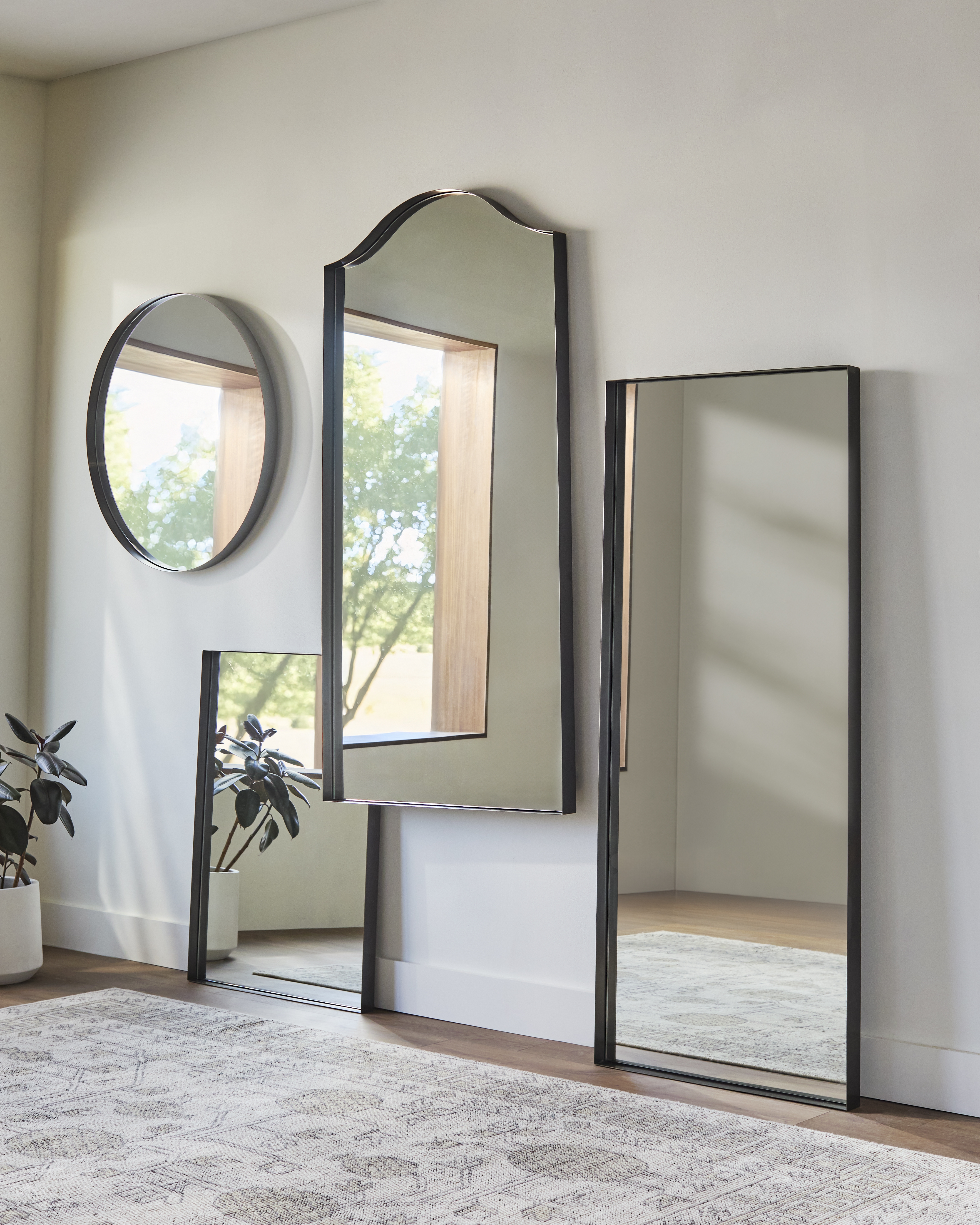 Amvria Black 70"H x 35"W x 3"D Full Length Mirror - Image 1