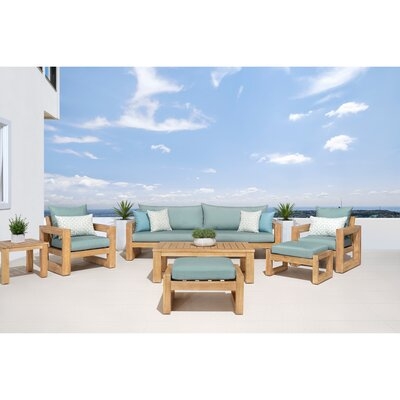 Prescot 8 Piece Sunbrella Sofa Seating Group with Cushions - Image 0
