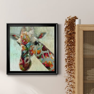 Paint Splash Giraffe-Premium Framed Canvas - Ready To Hang - Image 0