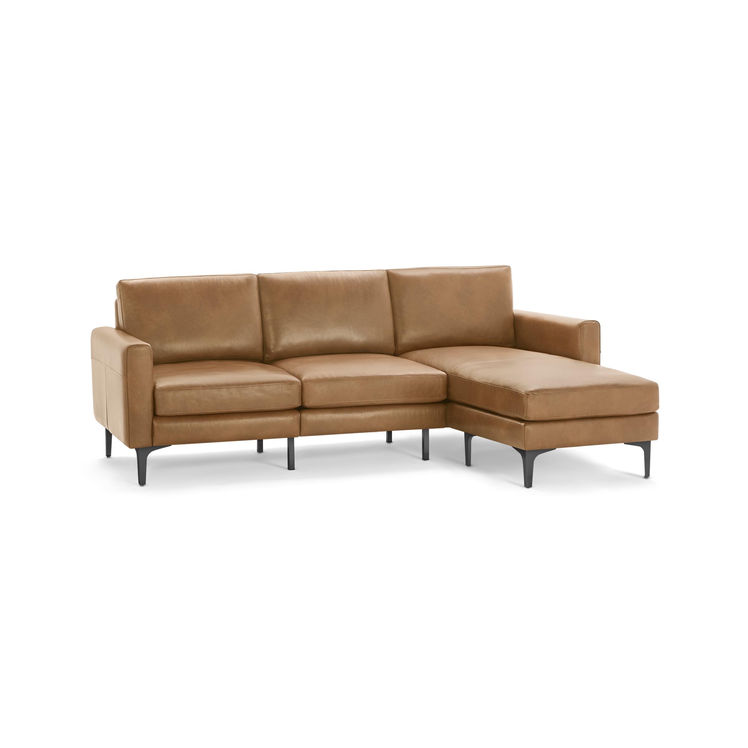 The Block Nomad Leather Sectional Sofa in Camel - Image 0