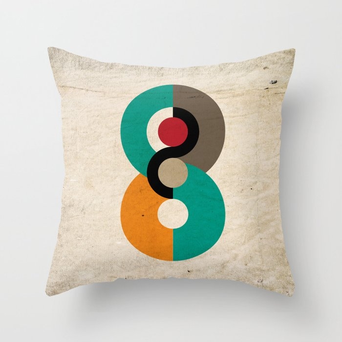 Geometric Scandinavian Art Throw Pillow by Printsproject - Cover (16" x 16") With Pillow Insert - Outdoor Pillow - Image 0