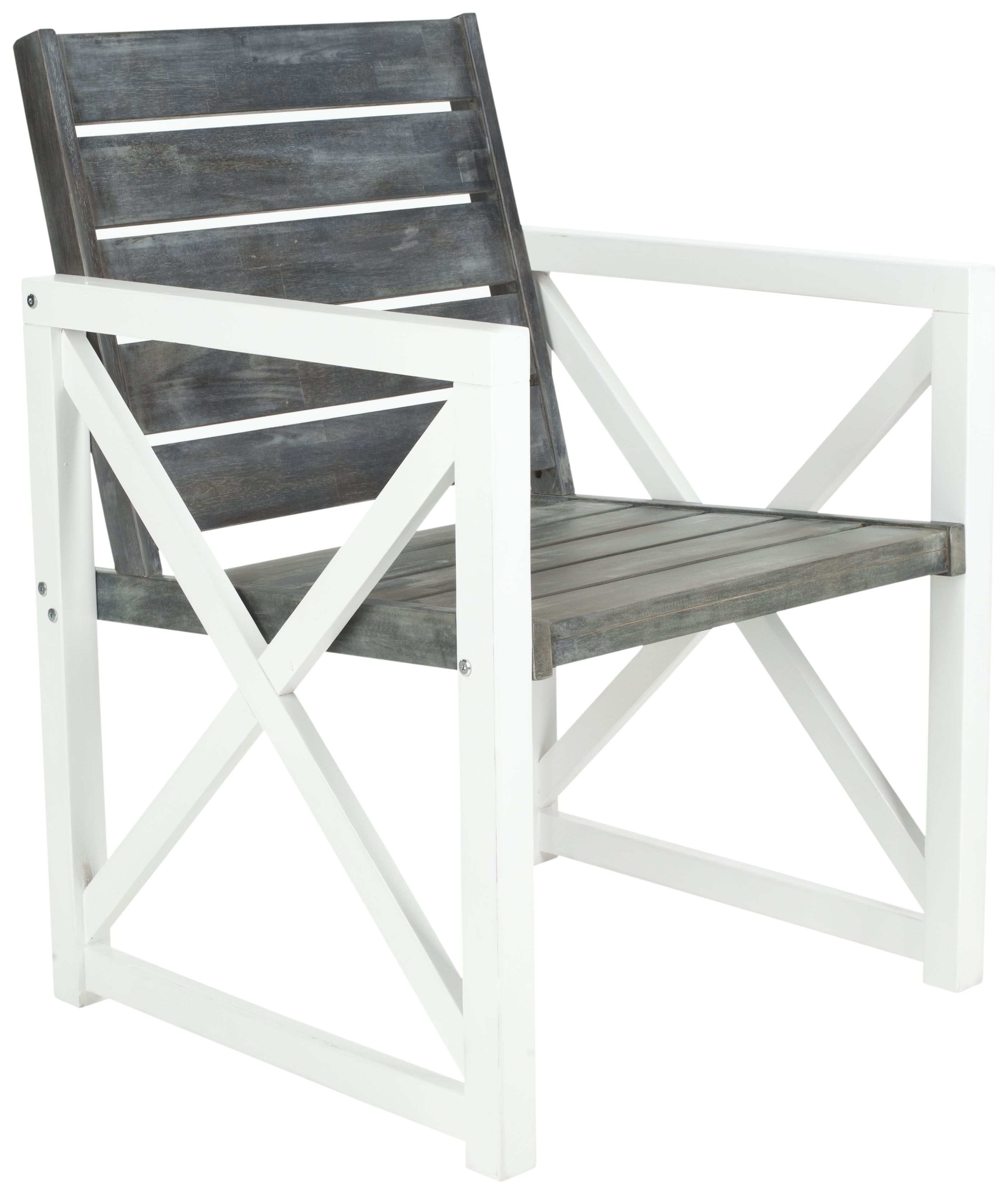 Irina Armchair - White/Ash Grey - Safavieh - Image 2