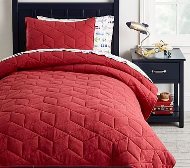 Jersey Quilt, Full/Queen, Red - Image 5