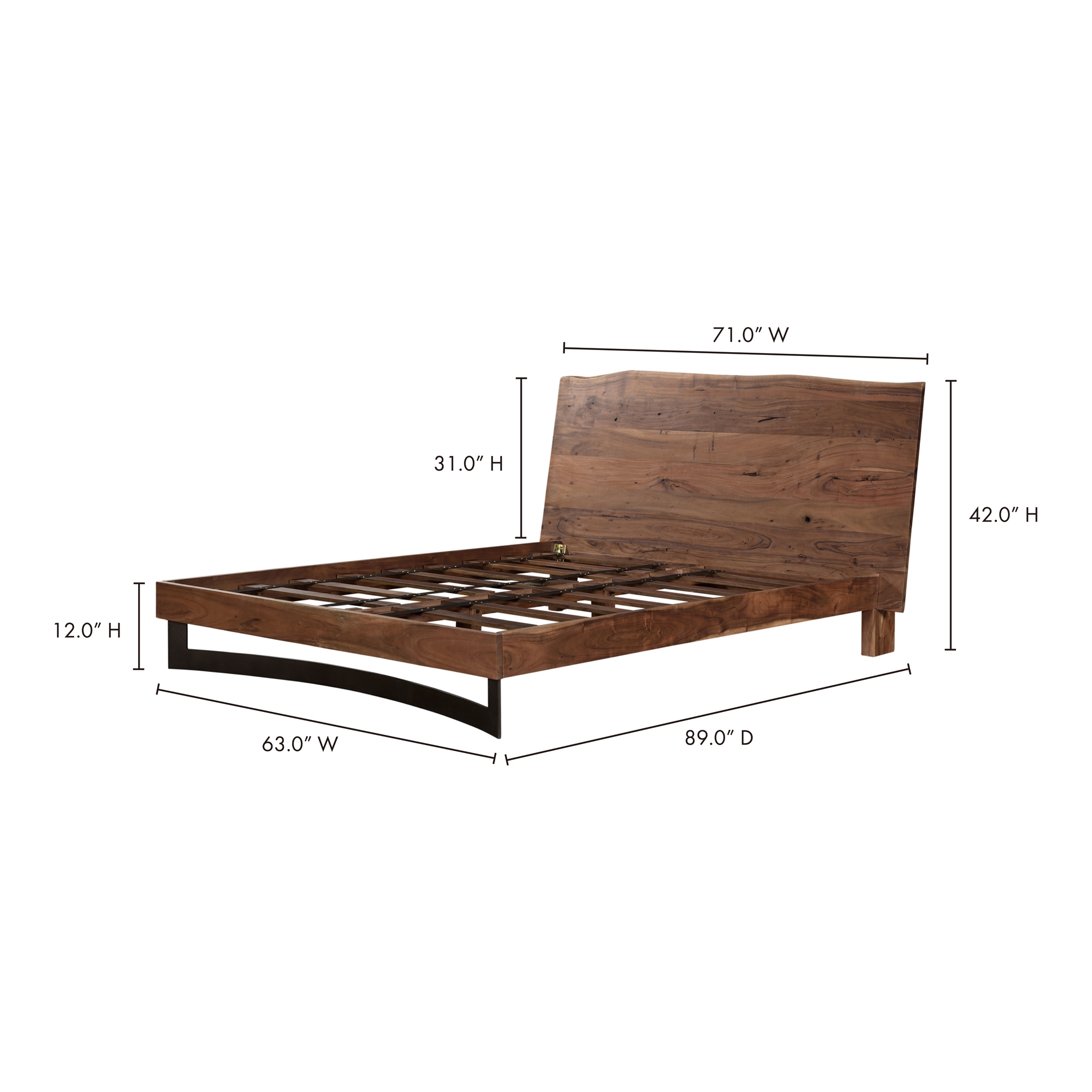 Bent Queen Size Bed - Image 5