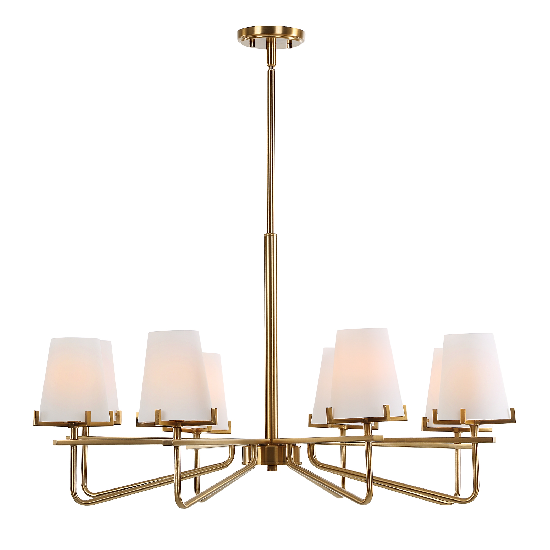 Lassen 8 Light Brass Chandelier - Image 6