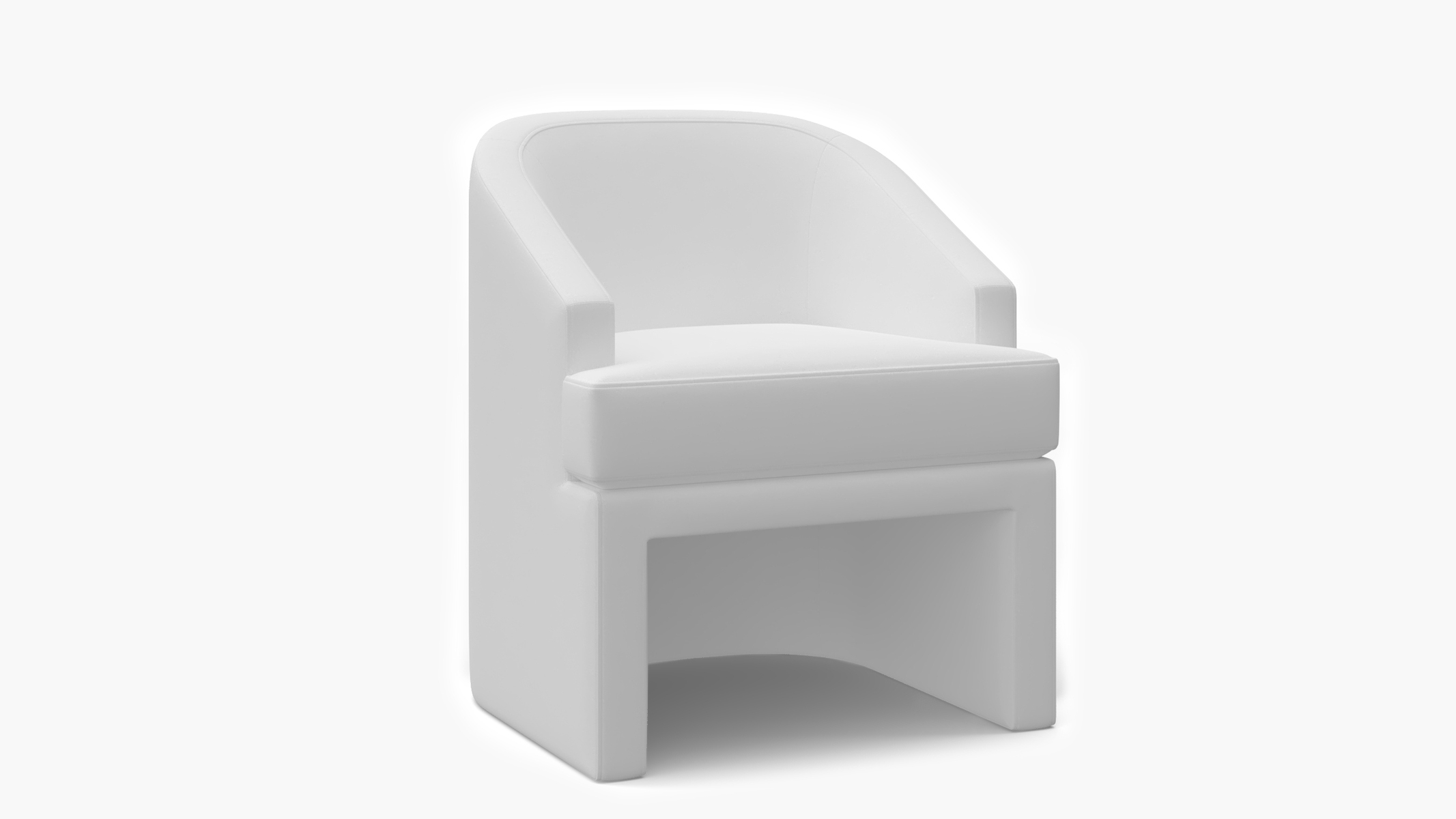 Arco Dining Chair, White Twill - Image 0