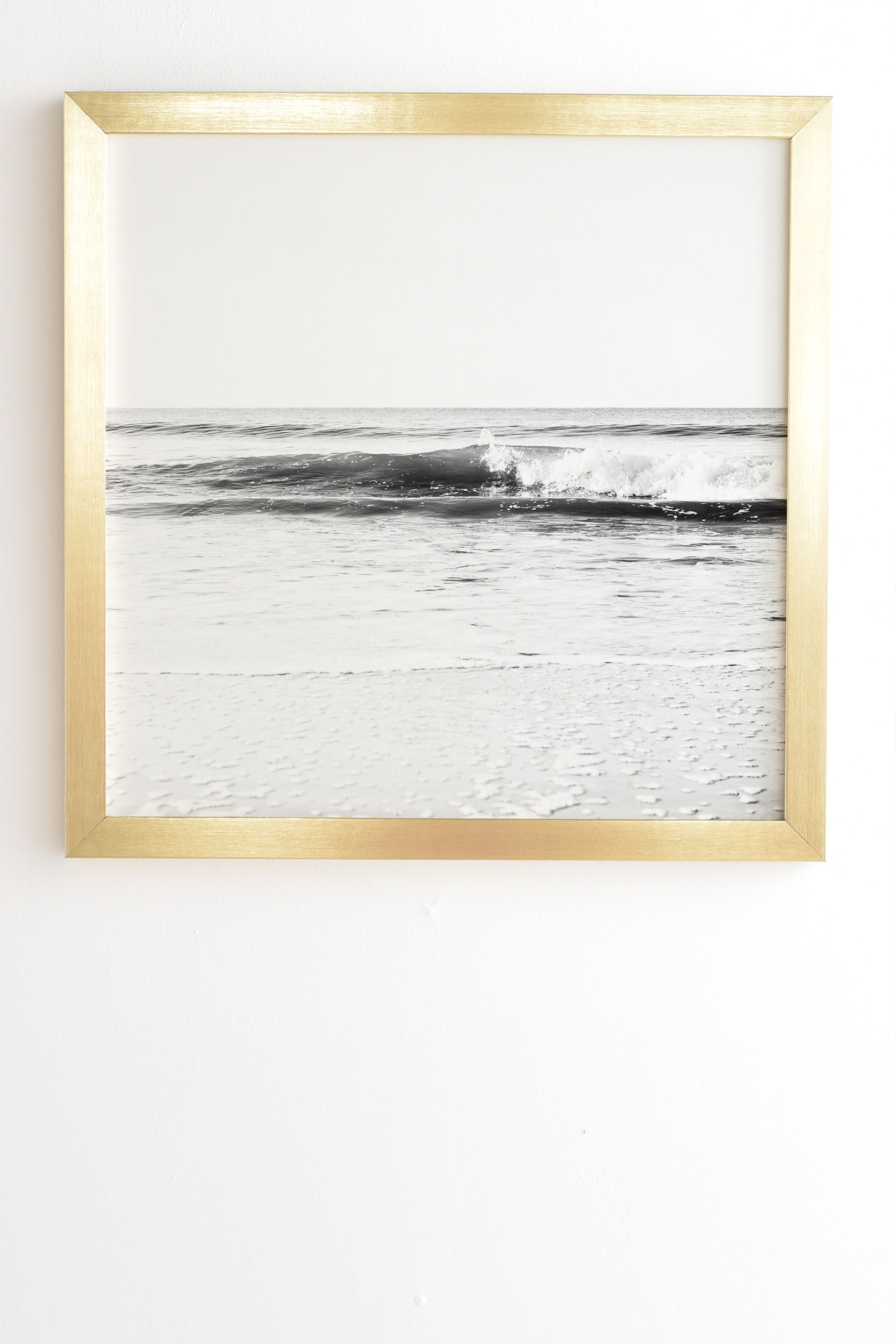 Surf Break by Bree Madden - Framed Wall Art Basic Gold 14" x 16.5" - Image 1