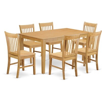 Alingtons 7 - Piece Solid Wood Dining Set - Image 0
