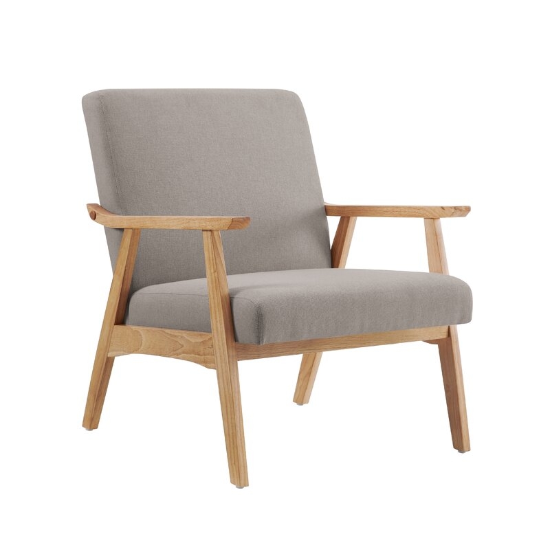 Brandolyn 23.6'' Wide Linen Armchair, Beige - Image 0